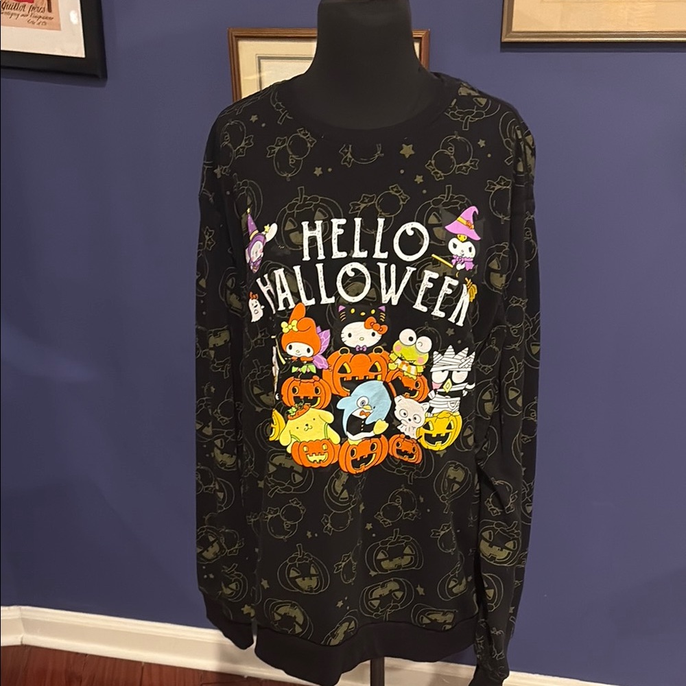 Black Halloween Graphic Sweatshirt